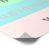 Seien Sie immer einzigartig inspirierend Positivit Poster (Ecke)