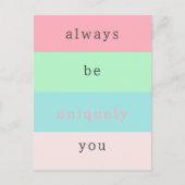 Seien Sie immer einzigartig inspirierend Zitat far Postkarte (Vorderseite)