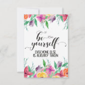 Seien Sie immer glauben an sich selbst Zitat (Vorderseite)