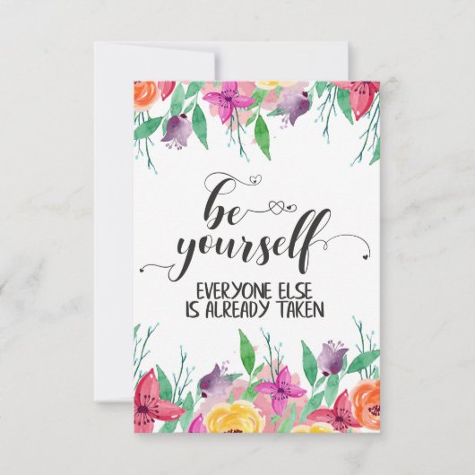 Seien Sie immer glauben an sich selbst Zitat (Vorderseite)