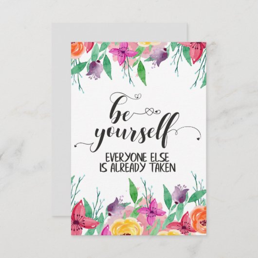 Seien Sie immer glauben an sich selbst Zitat (Vorne/Hinten)