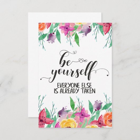 Seien Sie immer glauben an sich selbst Zitat Dankeskarte (Vorne/Hinten)