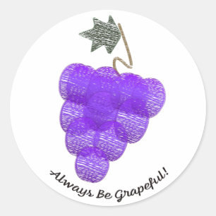 Seien Sie immer grapezifische Trauben Runder Aufkleber