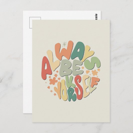 Seien Sie immer Ihr selbst - Herbst Inspiration Postkarte (Vorne/Hinten)