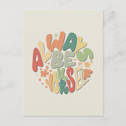 Seien Sie immer Ihr selbst - Herbst Inspiration Postkarte (Vorderseite)