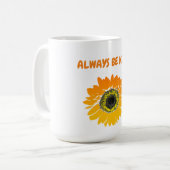Seien Sie immer Kind-Sonnenblumen-Kaffee-TASSE Kaffeetasse (Vorderseite Links)