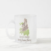 Seien Sie immer mein Hunny Bunny Rabbit, Glass Tas Mattglastasse (Links)