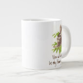 Seien Sie immer mein Hunny Zitat Bunny Rabbit, Jumbo-Tasse (Vorderseite Rechts)