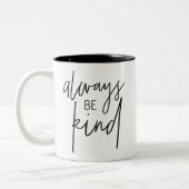 SEIEN SIE IMMER modern, elegant handsigniert schwa Zweifarbige Tasse (Links)