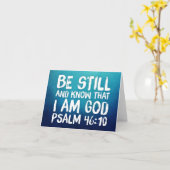 Seien Sie immer noch bewusst, dass ich Gott Bibel Karte (Gelbe Blume)