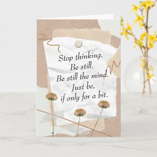 Seien Sie immer noch das digitale Mind-Collage Karte (Gelbe Blume)