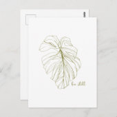 Seien Sie immer noch minimalistisch Zen Monstera L Postkarte (Vorne/Hinten)