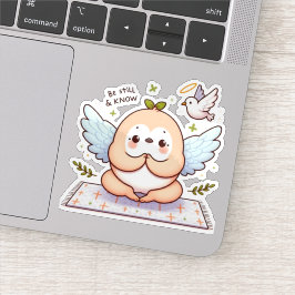 Seien Sie immer noch und kennen Sie den inspiriere Aufkleber