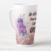 Seien Sie immer noch und wissen Sie, dass ich Gott Milchtasse (Linke Ecke)