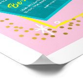 Seien Sie immer noch Zitat Pink Green Wall Art Pos Poster (Ecke)