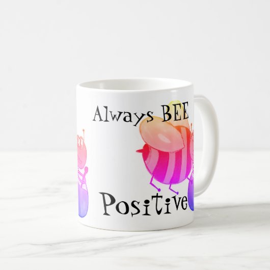 Seien Sie immer positiv Kaffeetasse (VorderseiteRechts)