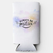 Seien Sie immer positiv Lila gelb Selters Dosenkühler (Vorderseite)