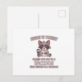 Seien Sie immer Raccoon Ankündigungspostkarte (Vorne/Hinten)