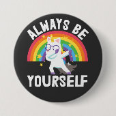 Seien Sie immer selber lgbtq Stolz Regenbogen Einh Button (Vorderseite)