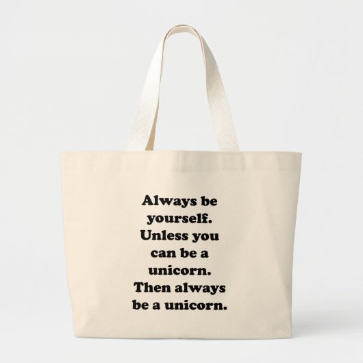 Seien Sie immer selbst Einhorn Jumbo Stoffbeutel (Vorne)
