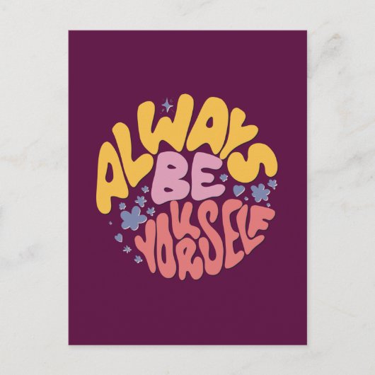 Seien Sie immer selbst - Handschrift Postkarte (Vorderseite)