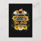 Seien Sie immer selbst, wenn Sie kein Flamingo sei Begleitkarte (Vorderseite)