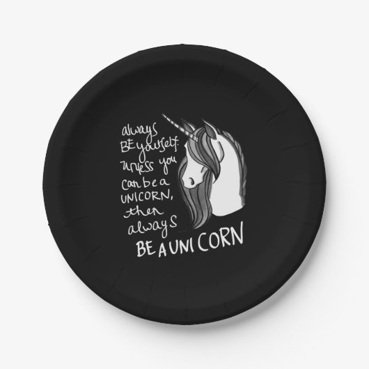 Seien Sie immer sich, es sei denn Sie ein Einhorn Pappteller (Vorderseite)