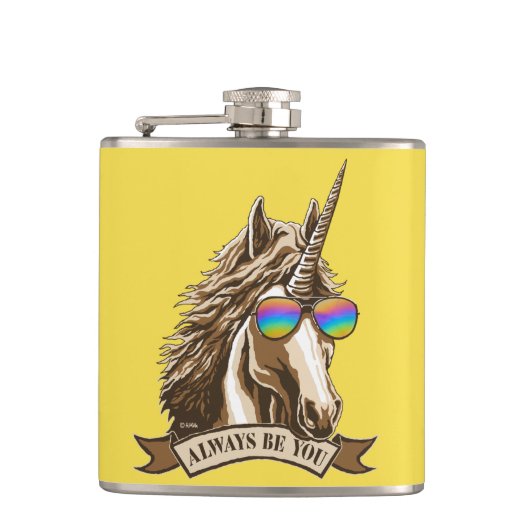 Seien Sie immer Sie Flachmann (Vorderseite)