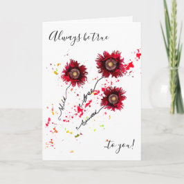 Seien Sie immer treu, Wild Free Spirited poppies Karte