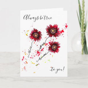 Seien Sie immer treu, Wild Free Spirited poppies Karte