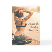 Seien Sie immer, wer Sie sind, Inspirationskarte