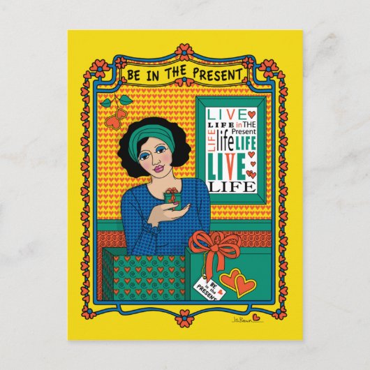 Seien Sie in der aktuellen_B_-Postkarte Postkarte (Vorderseite)
