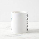 Seien Sie in der Welt/coffee-Tassen-/weißenTasse Kaffeetasse (Mittel)