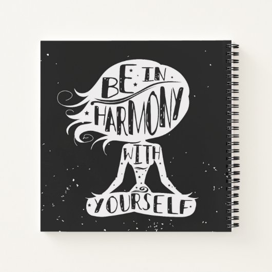 Seien Sie in Harmonie mit Ihnen selbst Notizblock (Rückseite)