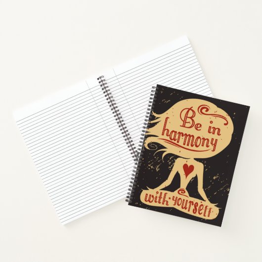 Seien Sie in Harmonie mit Ihnen selbst Notizbuch (Innenseite)