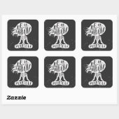 Seien Sie in Harmonie mit Ihnen selbst Quadratischer Aufkleber (Blatt)