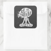 Seien Sie in Harmonie mit Ihnen selbst Quadratischer Aufkleber (Tasche)