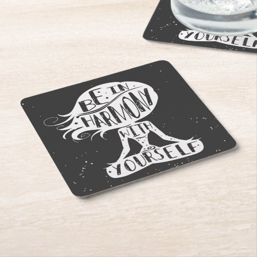 Seien Sie in Übereinstimmung mit selbst Rechteckiger Pappuntersetzer (angewinkelt)