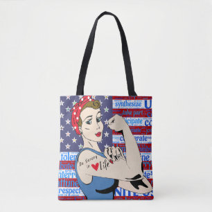 "Seien Sie inspirierend im Leben" die Tasche