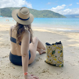 Seien Sie jetzt hier hellgelbe Tasche