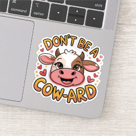 Seien Sie kein Kuh-Fan-Sticker Aufkleber