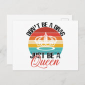 Seien Sie keine Drag Postkarte (Vorne/Hinten)