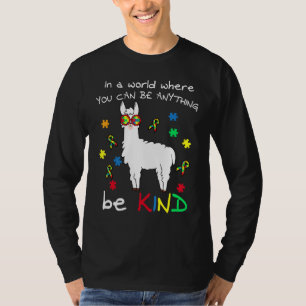 Seien Sie Kind Lama Puzzle Piece Cool Autismus Bew T-Shirt