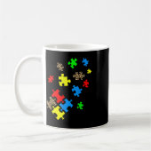 Seien Sie Kind Puzzle Pieces Leopard Autismus Bewu Kaffeetasse (Links)