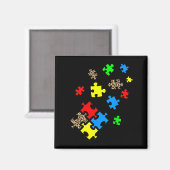 Seien Sie Kind Puzzle Pieces Leopard Autismus Bewu Magnet (Vorderseite/Rückseite)