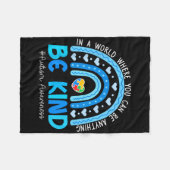 Seien Sie Kind Puzzle Rainbow Autismus Bewusstsein Fleecedecke (Vorderseite (Horizontal))