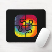 Seien Sie Kind Puzzlestücke Gefärbte Krawatte Nied Mousepad (Mit Mouse)