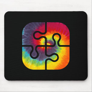 Seien Sie Kind Puzzlestücke Gefärbte Krawatte Nied Mousepad
