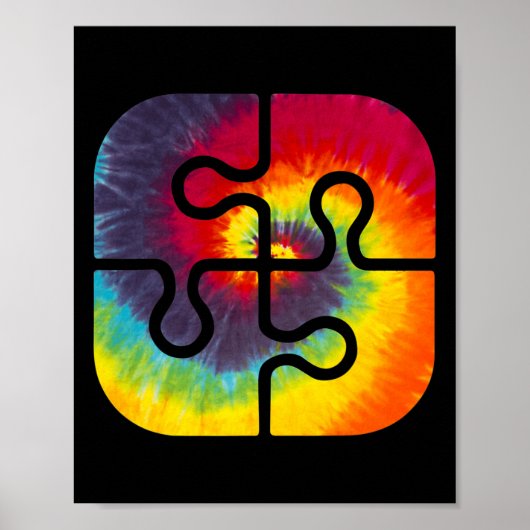 Seien Sie Kind Puzzlestücke Gefärbte Krawatte Nied Poster (Vorne)