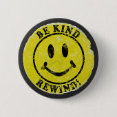 Seien Sie Kind Rückwind Retro Video Rental Sticker Button (Vorderseite)